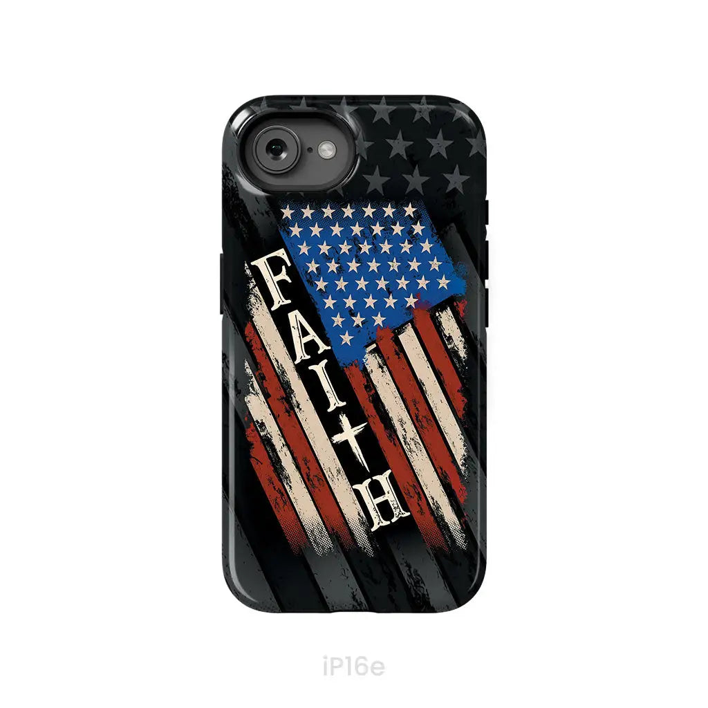 Faith American Flag phone case iPhone 16e / Tough Case