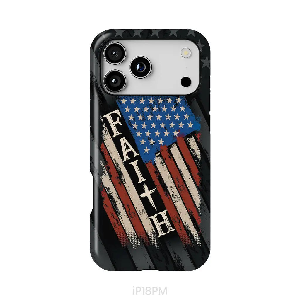 Faith American Flag phone case iPhone 18 Pro Max / Tough Case