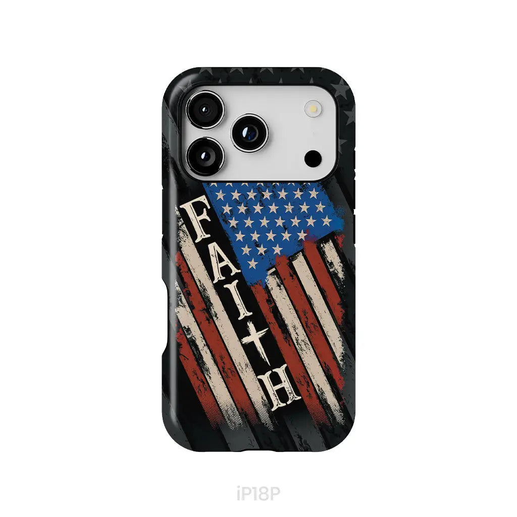 Faith American Flag phone case iPhone 18 Pro / Tough Case