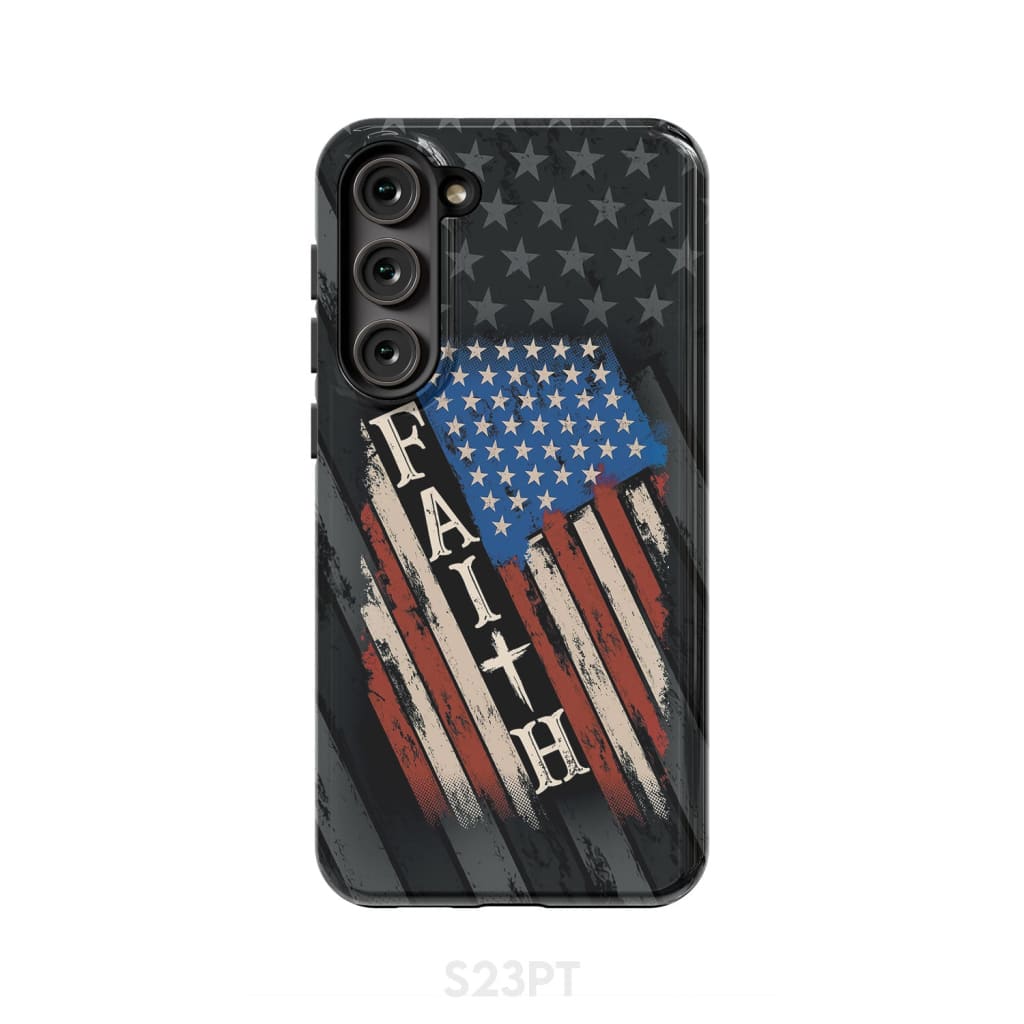 Faith American Flag phone case Samsung Galaxy S23 Plus / Tough