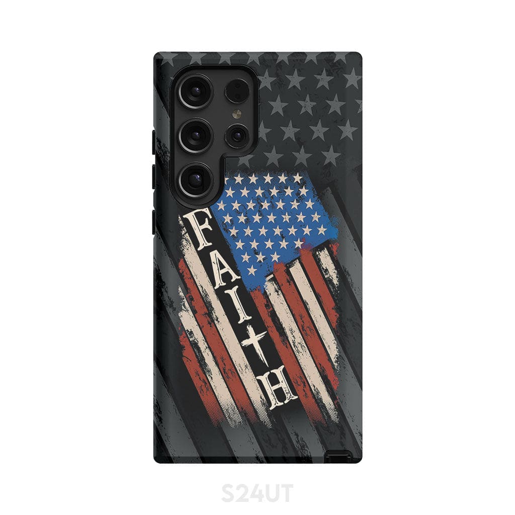 Faith American Flag phone case Samsung Galaxy S24 Ultra / Tough