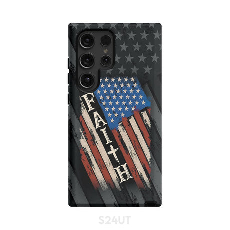 Faith American Flag phone case Samsung Galaxy S24 Ultra / Tough