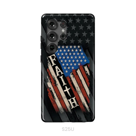 Faith American Flag phone case Samsung Galaxy S25 Ultra / Tough Case