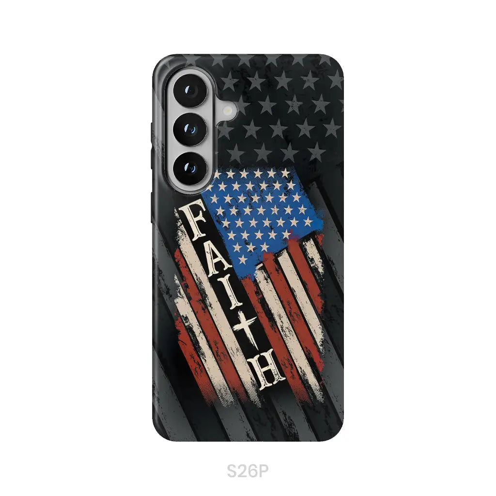Faith American Flag phone case Samsung Galaxy S26 Plus / Tough Case