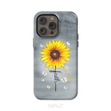 Faith Cross Butterflies Sunflower Christian Phone Case iPhone 14 Pro Max / Tough