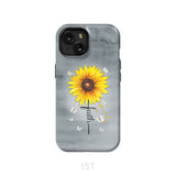 Faith Cross Butterflies Sunflower Christian Phone Case iPhone 15 / Tough