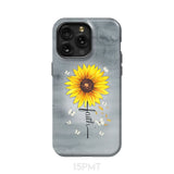 Faith Cross Butterflies Sunflower Christian Phone Case iPhone 15 Pro Max / Tough