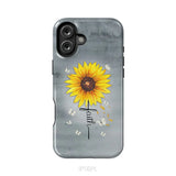 Faith Cross Butterflies Sunflower Christian Phone Case iPhone 16 Plus / Tough Case