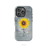 Faith Cross Butterflies Sunflower Christian Phone Case iPhone 16 Pro / Tough Case