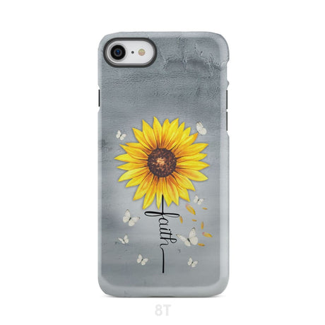 Faith Cross Butterflies Sunflower Christian Phone Case iPhone 8 / Tough