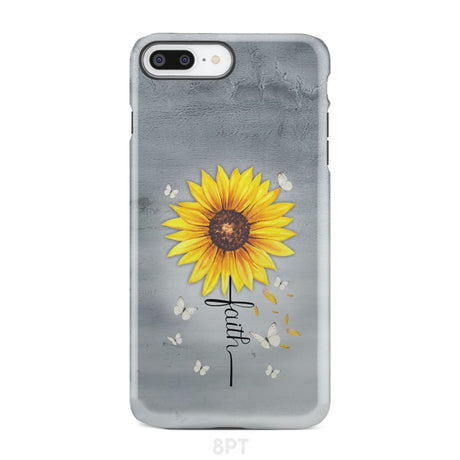 Faith Cross Butterflies Sunflower Christian Phone Case iPhone 8 Plus / Tough