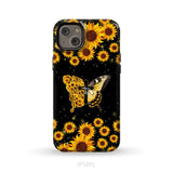 Faith Cross Butterfly Sunflower Christian Phone Case iPhone 14 Plus / Tough Case