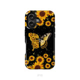 Faith Cross Butterfly Sunflower Christian Phone Case iPhone 16 / Tough Case