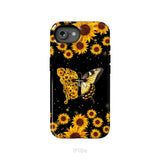 Faith Cross Butterfly Sunflower Christian Phone Case iPhone 16e / Tough Case