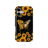 Faith Cross Butterfly Sunflower Christian Phone Case iPhone 17 / Tough Case