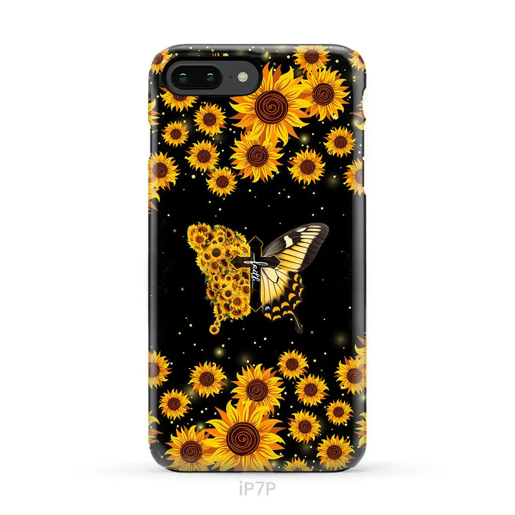 Faith Cross Butterfly Sunflower Christian Phone Case iPhone 7 Plus / Tough Case
