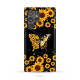 Faith Cross Butterfly Sunflower Christian Phone Case Samsung Galaxy S22 Ultra / Tough Case