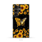 Faith Cross Butterfly Sunflower Christian Phone Case Samsung Galaxy S23 Ultra / Tough Case