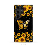 Faith Cross Butterfly Sunflower Christian Phone Case Samsung Galaxy S24 Ultra / Tough Case
