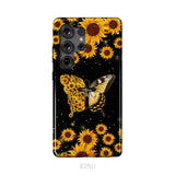 Faith Cross Butterfly Sunflower Christian Phone Case Samsung Galaxy S25 Ultra / Tough Case