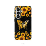 Faith Cross Butterfly Sunflower Christian Phone Case Samsung Galaxy S26 / Tough Case