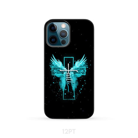 Faith Cross Wings Phone Case iPhone 12 Pro / Tough