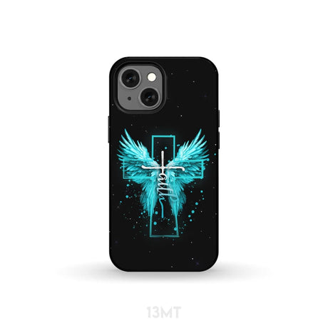 Faith Cross Wings Phone Case iPhone 13 Mini / Tough