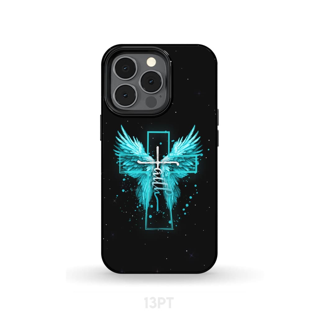 Faith Cross Wings Phone Case iPhone 13 Pro / Tough