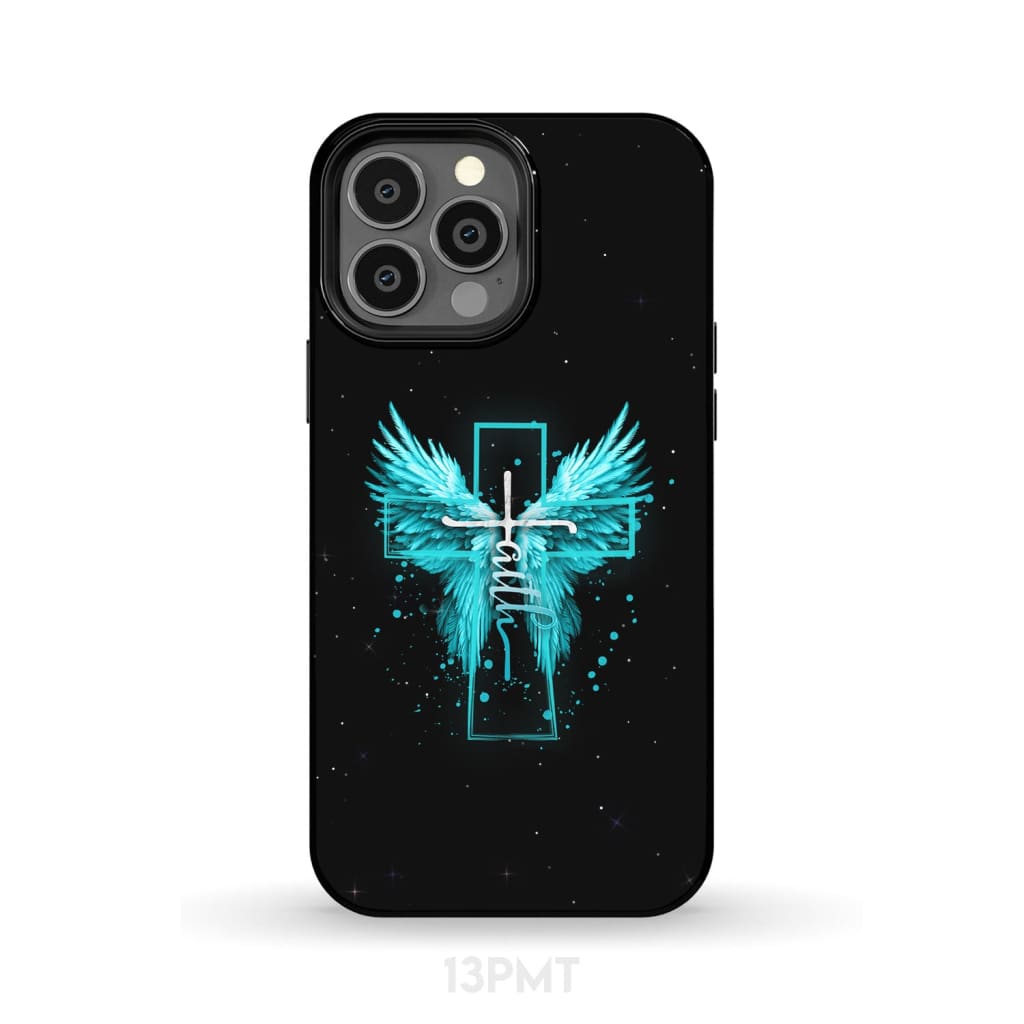 Faith Cross Wings Phone Case iPhone 13 Pro Max / Tough