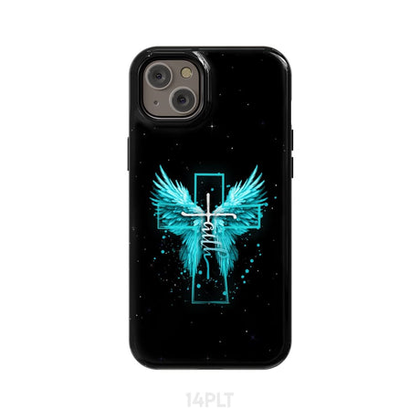 Faith Cross Wings Phone Case iPhone 14 Plus / Tough