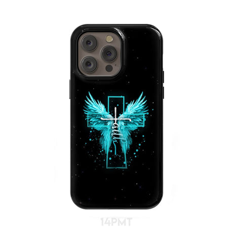 Faith Cross Wings Phone Case iPhone 14 Pro Max / Tough