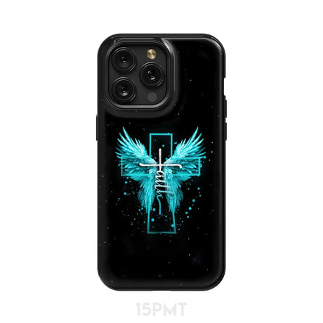 Faith Cross Wings Phone Case iPhone 15 Pro Max / Tough