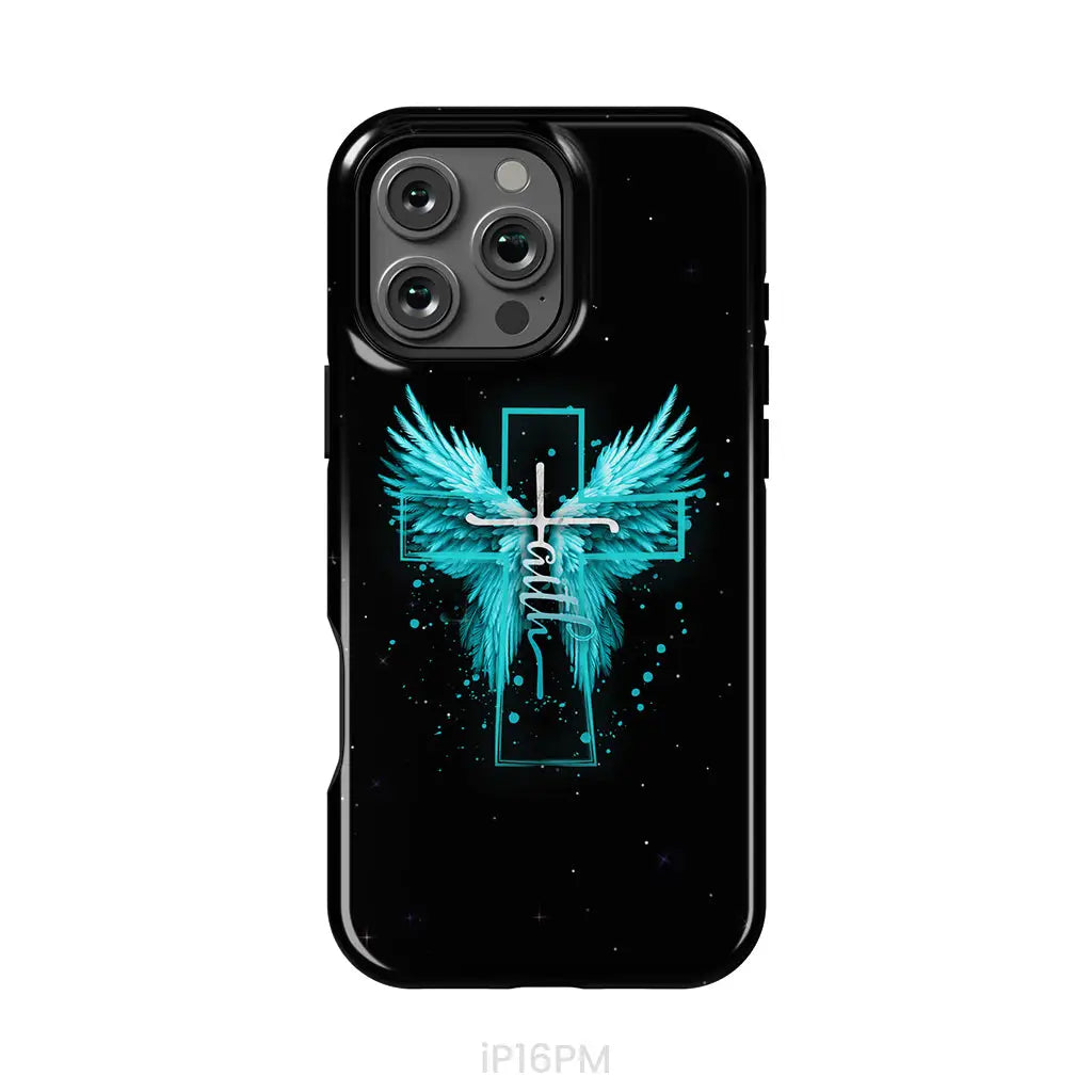 Faith Cross Wings Phone Case iPhone 16 Pro Max / Tough Case