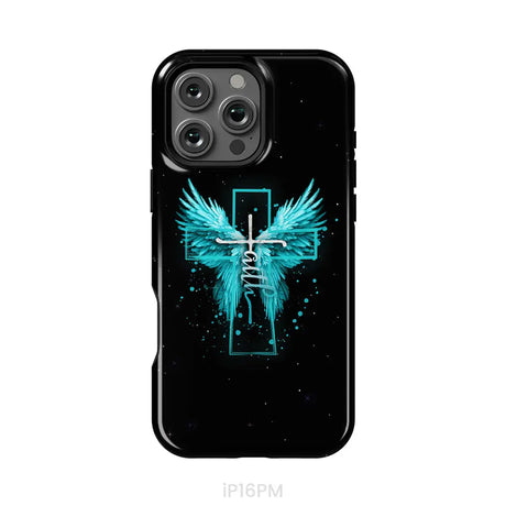 Faith Cross Wings Phone Case iPhone 16 Pro Max / Tough Case