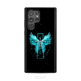 Faith Cross Wings Phone Case Samsung Galaxy S22 Ultra / Tough