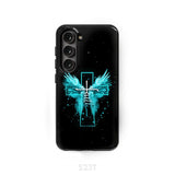 Faith Cross Wings Phone Case Samsung Galaxy S23 (Not for FE) / Tough