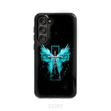 Faith Cross Wings Phone Case Samsung Galaxy S23 Plus / Tough