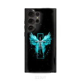Faith Cross Wings Phone Case Samsung Galaxy S23 Ultra / Tough