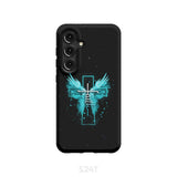 Faith Cross Wings Phone Case Samsung Galaxy S24 / Tough
