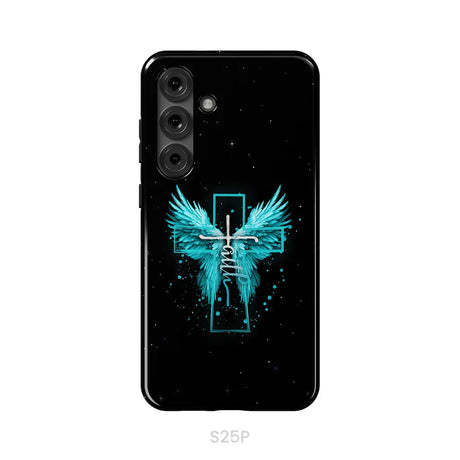 Faith Cross Wings Phone Case Samsung Galaxy S25 Plus / Tough Case