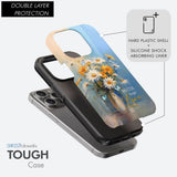 Faith Hope Love Butterflies Daisies in a Vase Phone Case