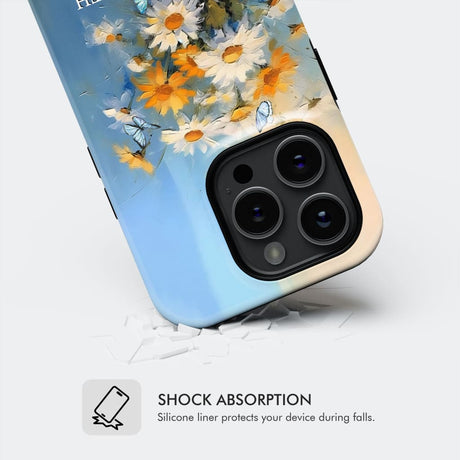 Faith Hope Love Butterflies Daisies in a Vase Phone Case