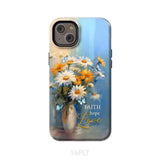 Faith Hope Love Butterflies Daisies in a Vase Phone Case iPhone 14 Plus / Tough