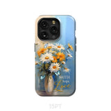 Faith Hope Love Butterflies Daisies in a Vase Phone Case iPhone 15 Pro / Tough