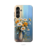 Faith Hope Love Butterflies Daisies in a Vase Phone Case Samsung Galaxy S25 Plus / Tough Case