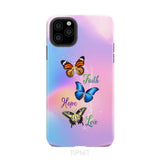 Faith Hope Love Butterfly Christian Phone Case iPhone 11 Pro Max / Tough