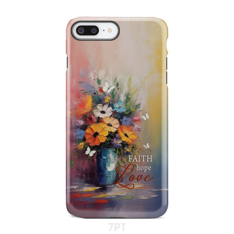 Faith Hope Love Butterfly Vase With Flowers Phone Case iPhone 7 Plus / Tough