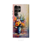 Faith Hope Love Butterfly Vase With Flowers Phone Case Samsung Galaxy S23 Ultra / Tough