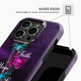 Faith Hope Love Butterfly with Cross Christian phone case