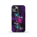 Faith Hope Love Butterfly with Cross Christian phone case iPhone 13 / Tough